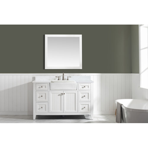 Longshore Tides Burbank 54'' Single Bathroom Vanity with Quartz Top